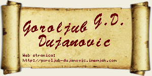 Goroljub Dujanović vizit kartica